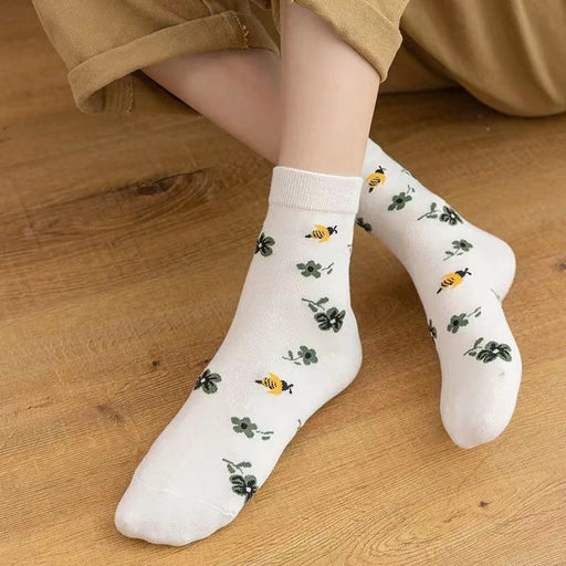 Men's And Women's Fashion Middle Warm Wear-resistant Sweat-absorbent Breathable Cotton Socks