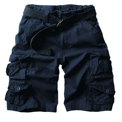 2023 Summer Hot High Quality Mens Cargo Shorts Multi-pocket Cotton Men Short Pants Workout Bermuda Shorts ( Free Belt )