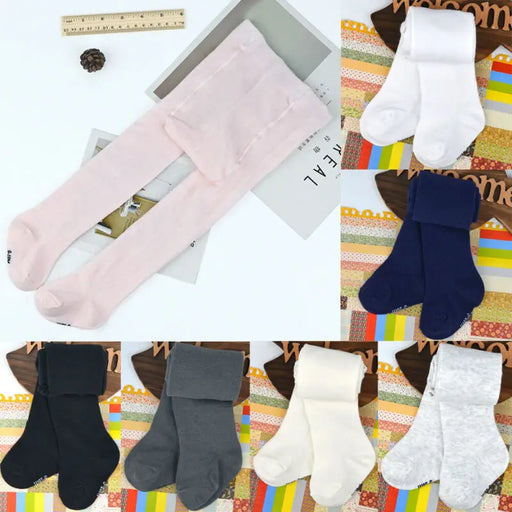 0-24M Cute Baby Girls Solid Tight Newborn Pantyhose Kids Warm Tights For Baby Stockings Warm Winter Autumn