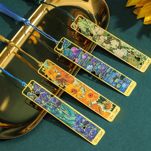 Hollow Flower Metal Bookmark Exquisite Sunflower Lotus Rose Shape Book Marks Student Reading Stationery School Supplies Gifts