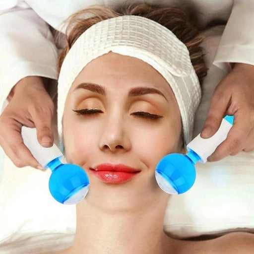 1 Pair Beauty Crystal Ice Hockey Face Eyes Massage Wave Ball Tighten Firming Fine Lines Skin Care Tools Anti-Aging Beauty Health