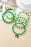 Green 5pcs Clover Pendant Beaded Bracelet Set