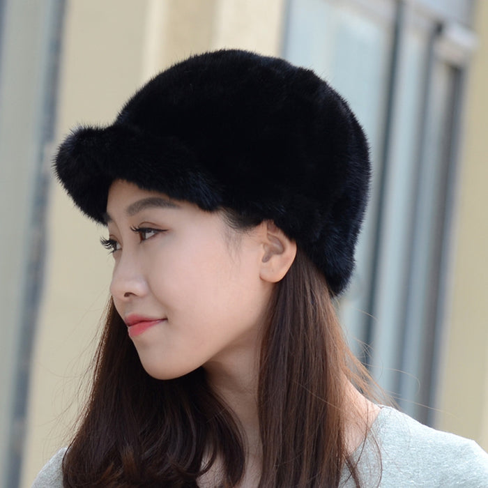 Women's Warm Mink Skin Hat