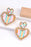 Multicolor Valentine Sequin Hearts Drop Earrings