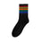 Trendy Pure Cotton Mid-calf Length Socks High-top Skateboard Basketball Socks Fashion Striped Athletic Socks