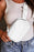 White Waterproof Zipped Fanny Pack Crossbody Sling Bag