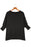 Black Plain Batwing Sleeve Business Casual Blouse for Women