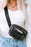 Black Adjustable Straps Zipper Clear Waist Bag