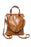 Chestnut Vintage Leopard Strap Zipper Backpack