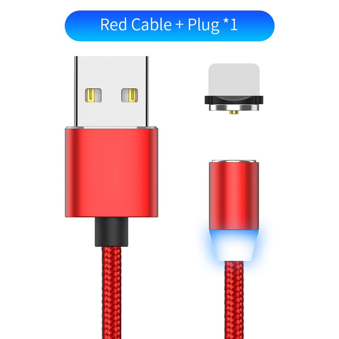 Compatible with Apple , YBD 1m magnetic LED charging cable