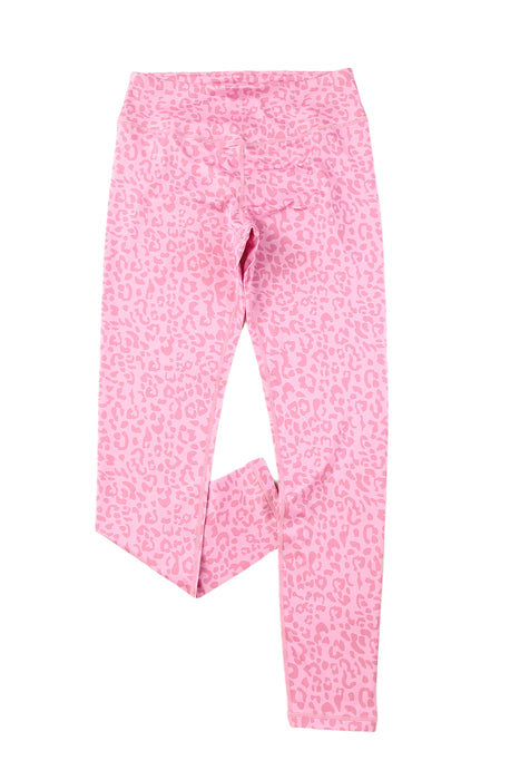 Pink Leopard Print Ankle-length High Waist Leggings