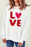 Beige LOVE Patched Graphic Valentines Sweatshirt