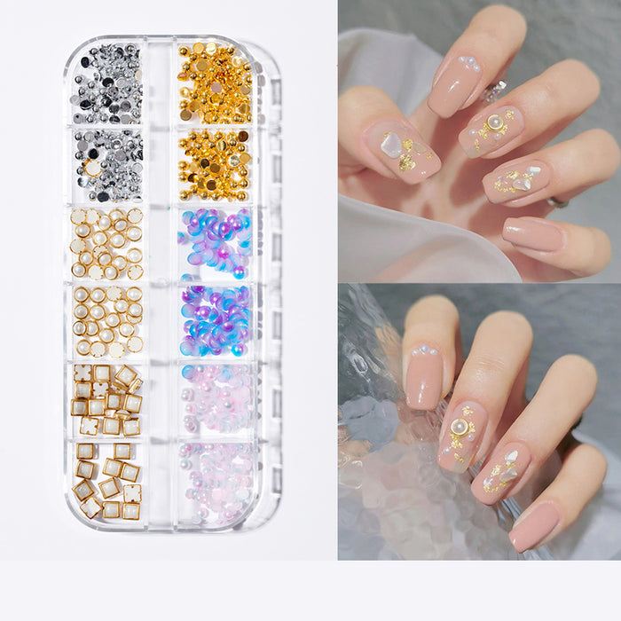 Pearl Butterfly Nail Patch Nail Art Jewelry Set