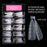 Nail Art Sheets Ultra-thin Non-marking Water Drop Pointed Ballet Coffin Trapezoid  Sheets 100 Pieces Box  Sheets with Scale