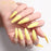 Long Pointed False Nails Solid Color Nails Salon Nails Almond Nail Patches Finger Nails