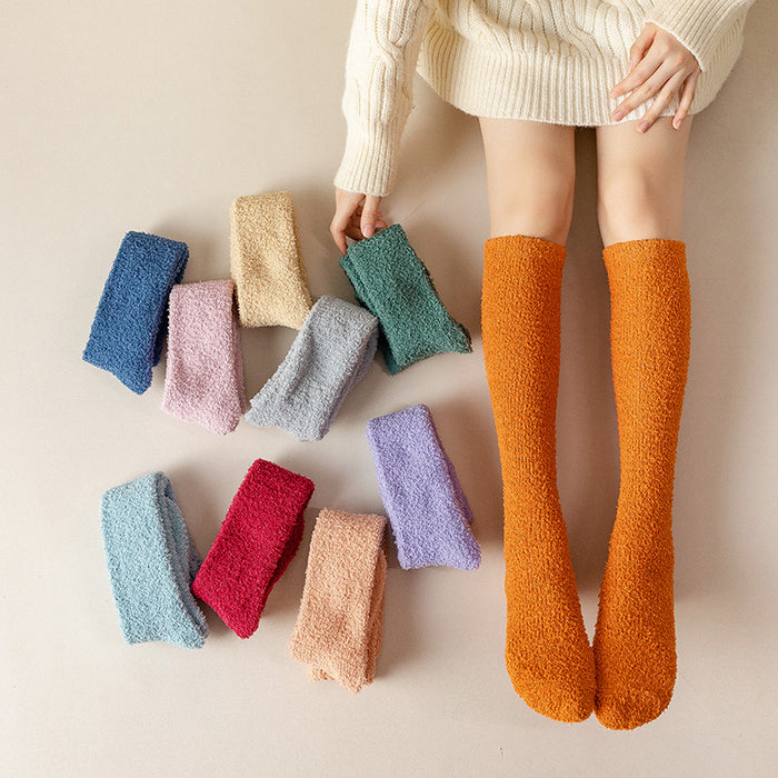 Lint-free Coral Fleece Socks Warm