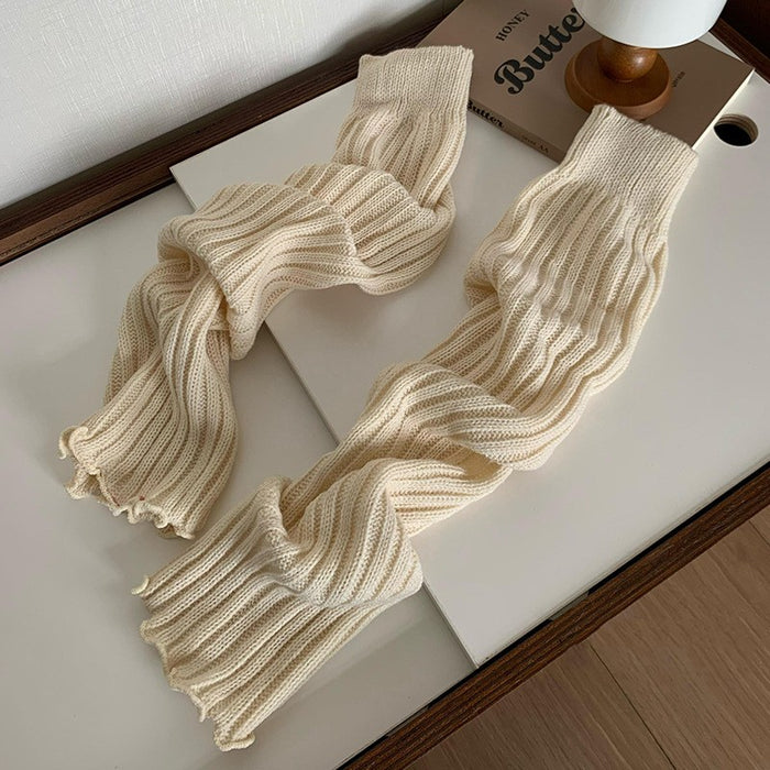 Women's Bunching Socks Striped Knitted Leg Warmers