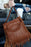 Chestnut Vintage Fringed Leather Shoulder Bag