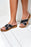 Black Cross Strap Casual Slides Shoes