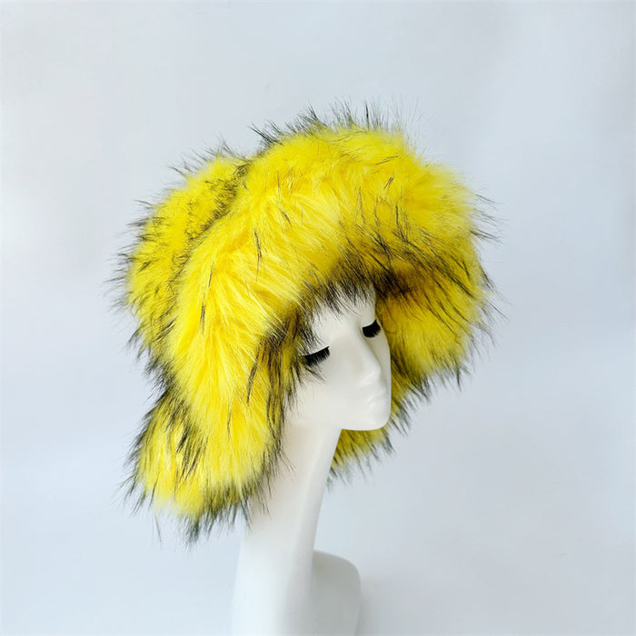 Warm Environmental Protection Fur Raccoon Fur Thickened Autumn And Winter Personalized Punk Hat