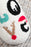 White Christmas LOVE Letter Graphic Fuzzy Slipper