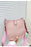 Pink Casual Solid Braid Strap Crossbody Bag