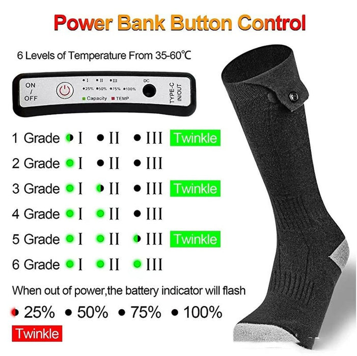 Intelligent Electric Heating App Temperature Control Socks