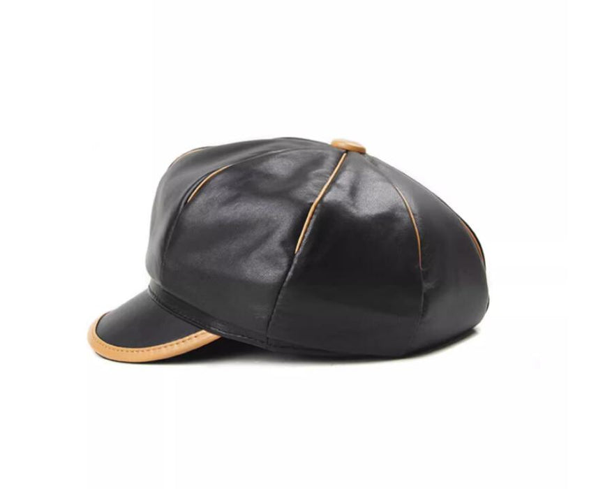 Retro Lambskin Color Matching Beret