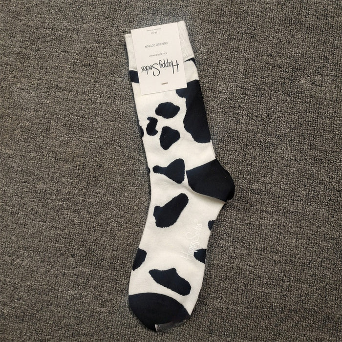 New Mid-High Tube Cute Polka Dot Love INS Four Seasons Tube Socks