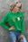 Green St Patricks LUCKY Chenille Letter Graphic Sweatshirt