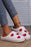 White Valentines Day Hearts Print Plush Slippers