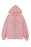 Pink Bishop Sleeve Zip Up Hoodie Jacket with Flap Pockets