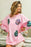 Pink Easter Sequin Egg Print Drop Shoulder Graphic Oversized Sweatshirt