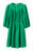 Dark Green Solid Color Round Neck Puff Sleeve Mini Dress