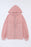 Pink Bishop Sleeve Zip Up Hoodie Jacket with Flap Pockets