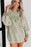 Green LUCKY Clover Graphic Corded Crewneck Sweatshirt