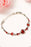 Fiery Red Valentine Heart Shape Gem Bracelet