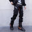 Men High Street Fashion Leather Pocket Splice Casual Cargo Pant Male Hip Hop Harem Pants Long Trousers