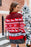 Red Christmas Printed Casual Round Neck Sweater