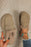 Pale Khaki Sherpa Lining Winter Slides Shoes