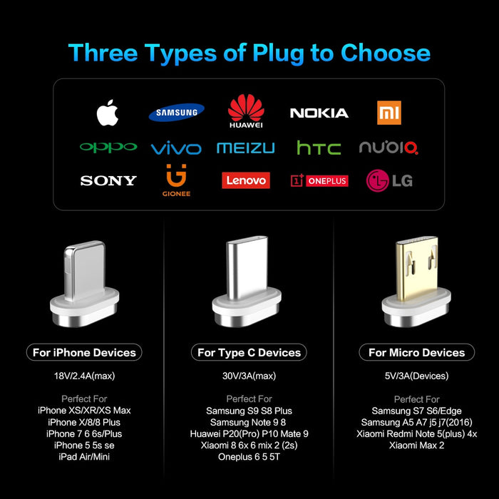 Compatible with Apple , Magnetic USB Cable Charger