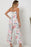 White Floral Spaghetti Straps Wide Leg Jumpsuit