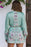 Green Bishop Sleeve Waist Belted Button Down Boho Floral Dress