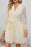 Apricot Textured Wrap V Neck Waist Belted Long Sleeve Dress