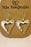 White Valentine Hollowed Heart Shape Dropping Earrings