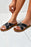 Black Cross Strap Casual Slides Shoes