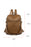 Chestnut Vintage Leather Large Zipper Backpack