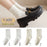 White Women's Mid-tube Socks Solid Color