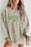 Green LUCKY Clover Graphic Corded Crewneck Sweatshirt