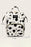 Bright White Animal Spot Print Multi Pocket Canvas Backpack